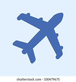 Plane icon. Travel simbol. Airplane plane from the bottom sign.