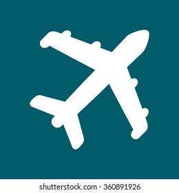 Plane icon. Travel simbol. Airplane plane from the bottom sign.