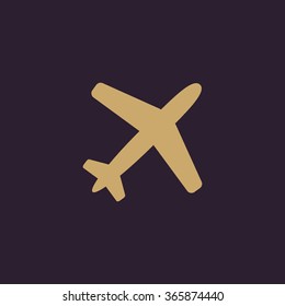 The plane icon. Travel symbol. Flat Vector illustration