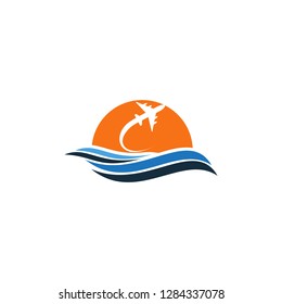 Plane Icon Travel Symbol Transportation Logo Template