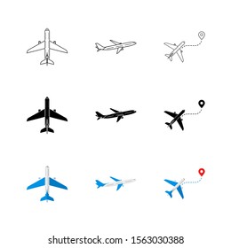 Plane Icon : Travel Theme, Transportation Theme, Infographics and Other Graphic Related Assets.