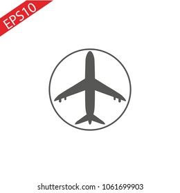 Plane Icon in trendy flat style isolated on white background. Award symbol for your web site design, logo, app, UI. Vector illustration, EPS10.