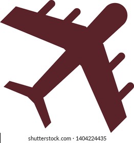 Plane icon in trendy flat style isolated on white background