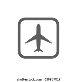 Plane Icon in trendy flat style isolated on white background. Award symbol for your web site design, logo, app, UI. Vector illustration, EPS10.