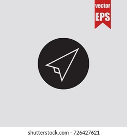 Plane  icon in trendy isolated on grey background.Vector illustration.