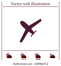 Plane icon vector.