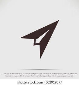 Plane icon vector