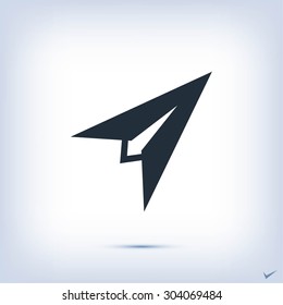 Plane icon vector