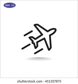 Plane Icon Vector. 