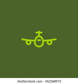 Plane Icon Vector. 