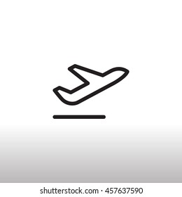 Plane Icon Vector. 