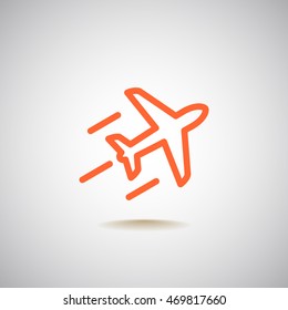 Plane Icon Vector. 