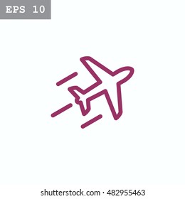 Plane Icon Vector. 
