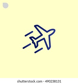 Plane Icon Vector. 