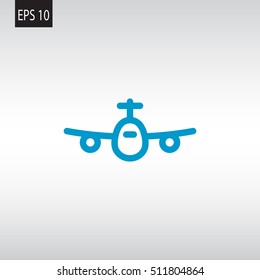 Plane Icon Vector. 