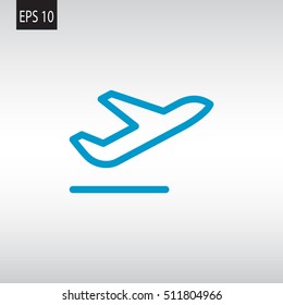 Plane Icon Vector. 