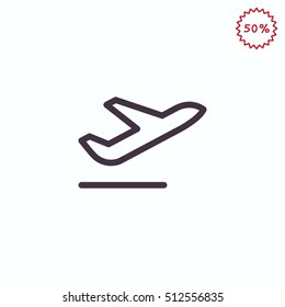 Plane Icon Vector. 