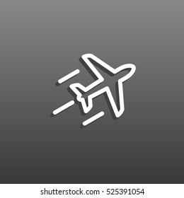 Plane Icon Vector. 