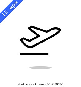 Plane Icon Vector. 