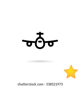 Plane Icon Vector. 