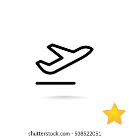 Plane Icon Vector. 