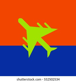  Plane icon vector.