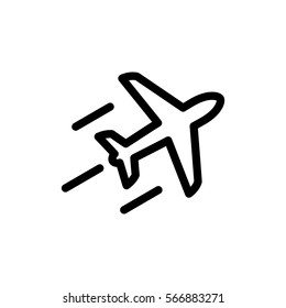 Plane Icon Vector. 