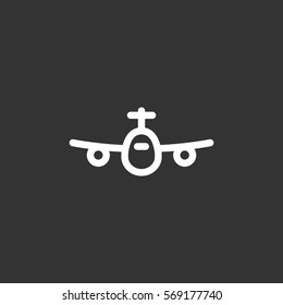 Plane Icon Vector. 