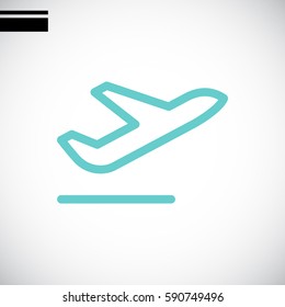 Plane Icon Vector. 