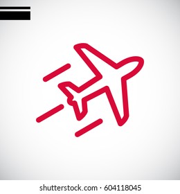 Plane Icon Vector. 