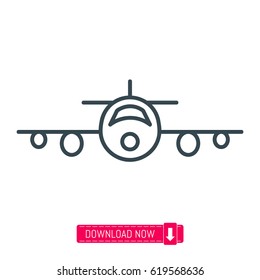 Plane icon, vector