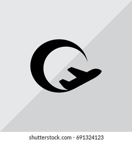 Plane Icon Vector. 