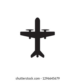 Plane icon vector. Aeroplane, airplane, travel icon, flight illustration - Vector