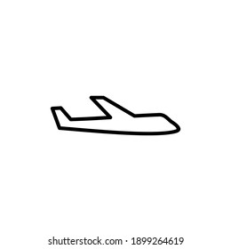 Vector de icono de plano. Vector de icono del avión. Símbolo de transporte de vuelo. Ilustración de viaje. Símbolo de vacaciones