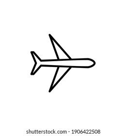 Vector de icono de plano. Vector de icono del avión. Símbolo de transporte de vuelo. Ilustración de viaje. Símbolo de vacaciones
