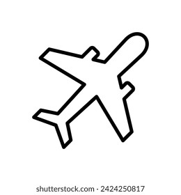 Plane icon vector. Airplane icon vector. Flight transport symbol. Travel illustration. Holiday symbol