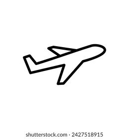 Ebenensymbolvektor. Flugzeug-Symbolvektor. Symbol für den Flugtransport. Reisedarstellung. Feiertagssymbol
