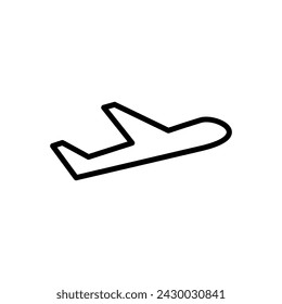 Icono de plano vector. Vector de icono de avión. Símbolo de transporte de vuelo. Ilustración de viaje. Símbolo de festividad