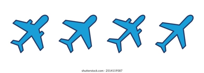 Plane icon vector. Airplane icon vector. Flight transport symbol. Travel illustration. Holiday symbol