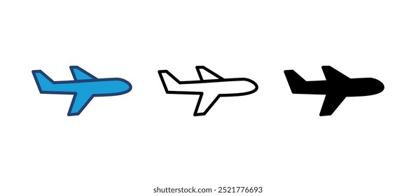 Plane icon vector. Airplane icon vector. Flight transport symbol. Travel illustration. Holiday symbol