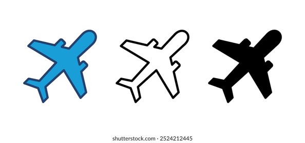 Plane icon vector. Airplane icon vector. Flight transport symbol. Travel illustration. Holiday symbol