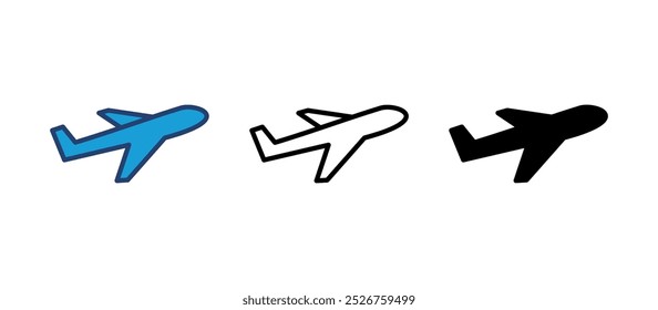 Plane icon vector. Airplane icon vector. Flight transport symbol. Travel illustration. Holiday symbol