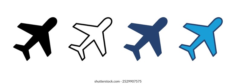 Plane icon vector. Airplane icon vector. Flight transport symbol. Travel illustration. Holiday symbol