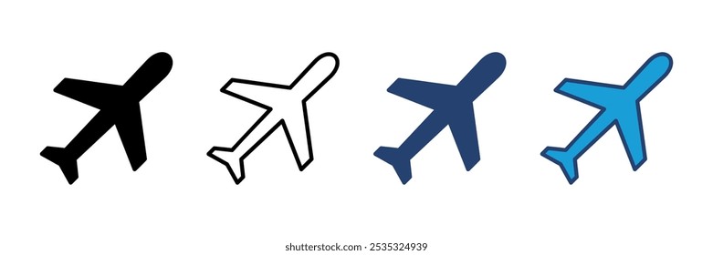 Plane icon vector. Airplane icon vector. Flight transport symbol. Travel illustration. Holiday symbol