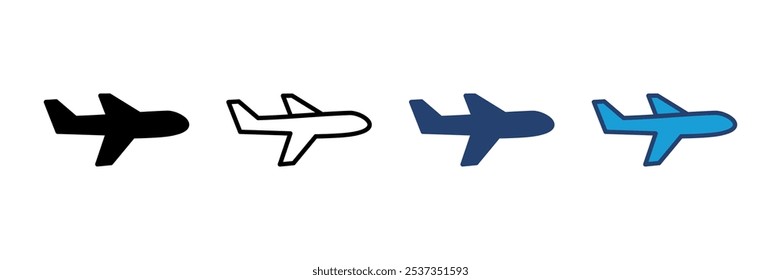 Plane icon vector. Airplane icon vector. Flight transport symbol. Travel illustration. Holiday symbol