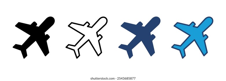 Plane icon vector. Airplane icon vector. Flight transport symbol. Travel illustration. Holiday symbol