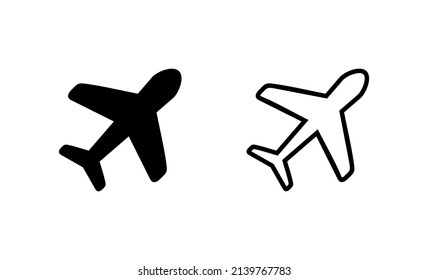 Plane icon vector. Airplane sign and symbol. Flight transport symbol. Travel sign. aeroplane