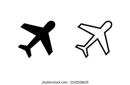Plane icon vector. Airplane sign and symbol. Flight transport symbol. Travel sign. aeroplane
