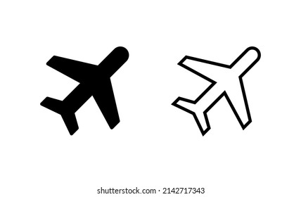 Plane icon vector. Airplane sign and symbol. Flight transport symbol. Travel sign. aeroplane