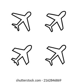 Plane icon vector. Airplane sign and symbol. Flight transport symbol. Travel sign. aeroplane